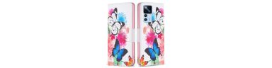 Housse Xiaomi 12T / 12T Pro Papillons et fleurs colorées