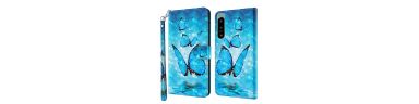 Housse Sony Xperia 5 IV Papillons bleus scintillants