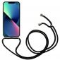 Coque iPhone 14 avec cordon bandoulière transparent