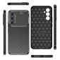 Coque Samsung Galaxy A54 5G style fibre de carbone - noir