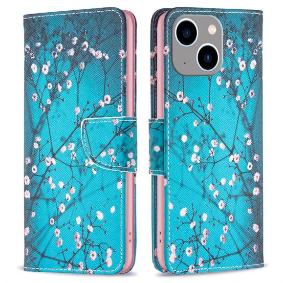 Housse iPhone 15 Plus Branches Fleuries