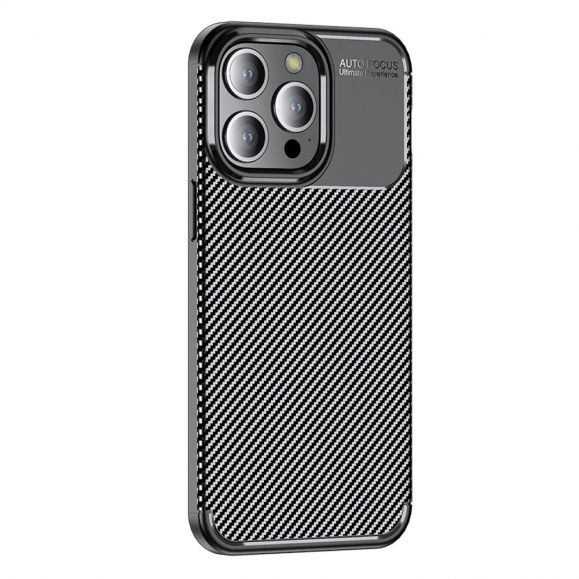 Coque iPhone 15 Pro Max style fibre de carbone - noir