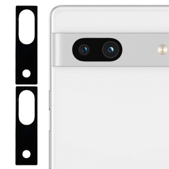 Google Pixel 7a - Protections en verre trempé pour lentille arrière (2 pièces) - Noir