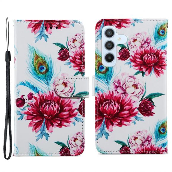 Housse Samsung Galaxy A34 5G Paon fleur