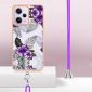 Coque Xiaomi Redmi Note 12 Pro/Poco X5 Pro 5G à cordon fleurs exotiques