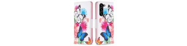 Housse Samsung Galaxy S23 Plus Papillons et fleurs colorées