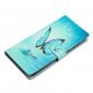 Housse Samsung Galaxy S23 Ultra Papillons bleus scintillants