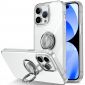 iPhone 15 Pro - Coque avec anneau métallique - Transparente