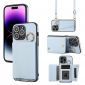 Coque iPhone 14 Pro Cuir avec Porte-Cartes et Bandoulière