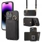 Coque iPhone 14 Pro Cuir avec Porte-Cartes et Bandoulière