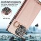 Coque iPhone 14 Pro Cuir avec Porte-Cartes et Bandoulière