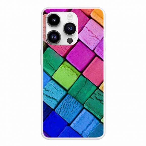 Coque iPhone 15 Pro Blocs Colorés