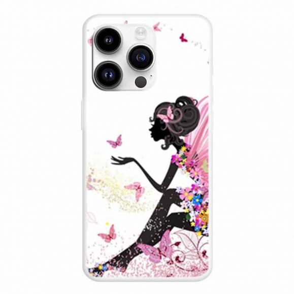 Coque iPhone 15 Pro Femme Papillon