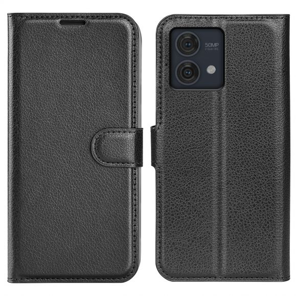 Housse Moto G84 5G portefeuille style cuir