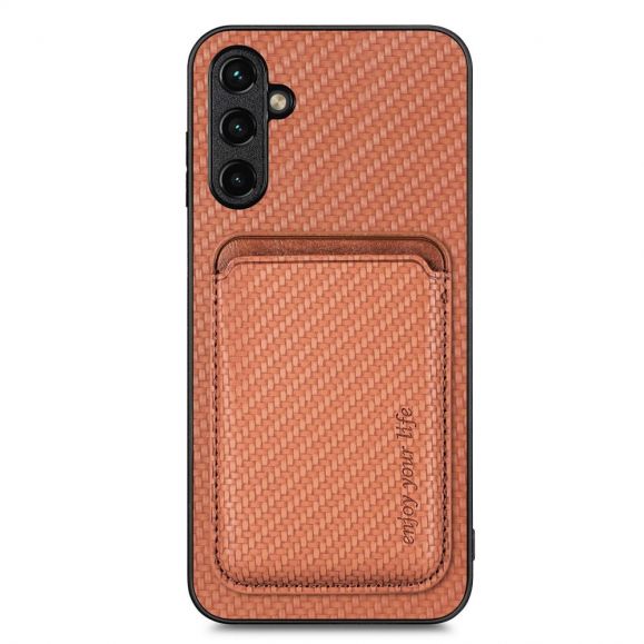 Coque Samsung Galaxy A54 5G Fibre de Carbone Porte-cartes détachable