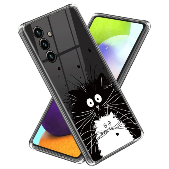 Coque Samsung Galaxy A54 5G chats noir et blanc