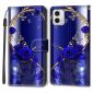 Housse Moto G73 5G Roses Bleues