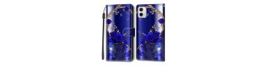 Housse Moto G73 5G Roses Bleues