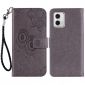 Housse Moto G73 5G Hibou et Fleur Gravé