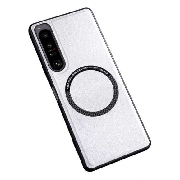 Coque Sony Xperia 10 V Simili Cuir avec Cercle