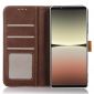 Housse Sony Xperia 1 V Premium simili cuir avec coutures