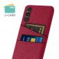 Coque Sony Xperia 1 V Tissu Porte-Cartes