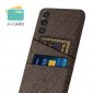 Coque Sony Xperia 1 V Tissu Porte-Cartes