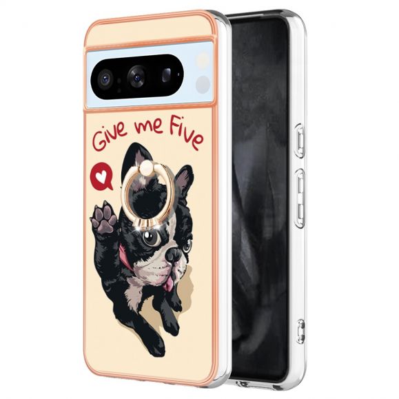 Coque Google Pixel 8 Pro Give Me Five Dog avec Support Anneau