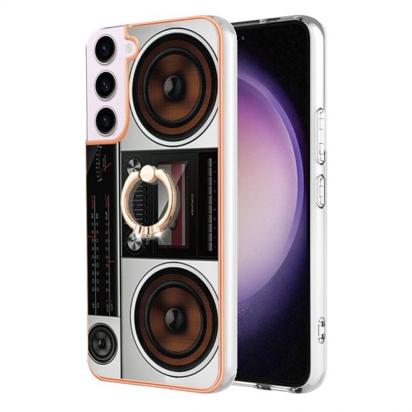 Coque Samsung Galaxy S23 Rétro Sound avec Support Anneau