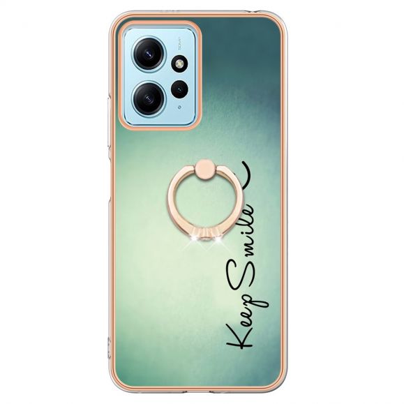 Coque Xiaomi Redmi Note 12 4G avec Anneau Support Garder le sourire