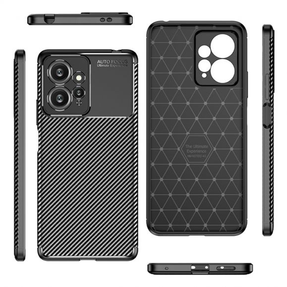 Coque Xiaomi Redmi Note 12 4G style fibre de carbone - Noir