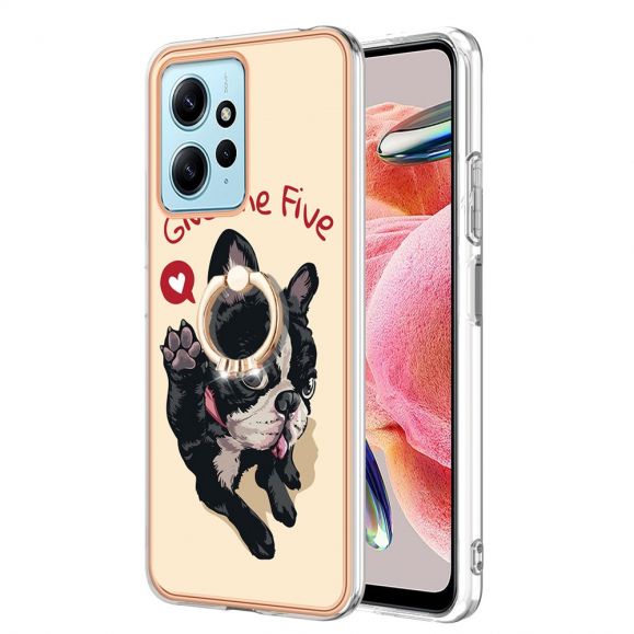 Coque Xiaomi Redmi Note 12 4G Give Me Five Dog avec Support Anneau