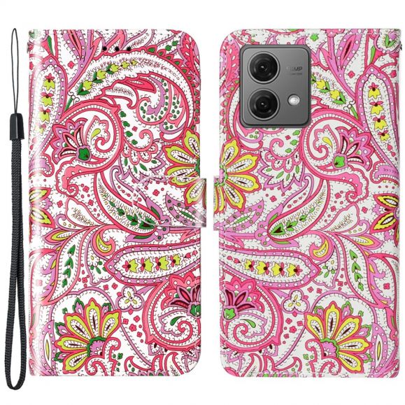 Housse Moto G84 5G Paisley fleur