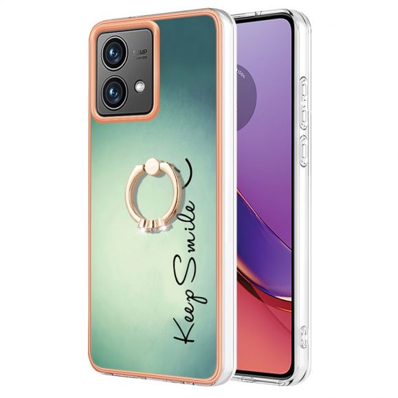 Coque Moto G84 5G avec Anneau Support Garder le sourire