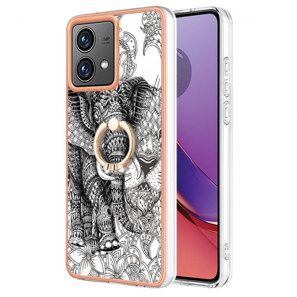 Coque Moto G84 5G Mandala Éléphant avec Support Anneau