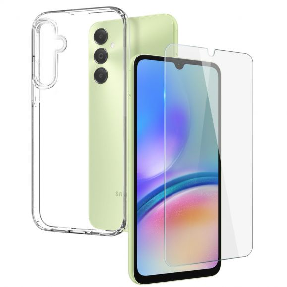 Samsung Galaxy A05s - Coque + protection d'écran en verre trempé