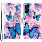 Housse Honor 90 Lite papillons bleus et fleurs