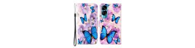 Honor 90 Lite - Housse papillons bleus et fleurs