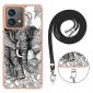 Coque Moto G84 5G Mandala Éléphant à cordon