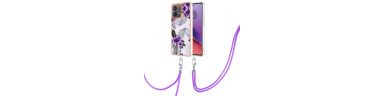 Moto G84 5G - Coque fleurs exotiques à cordon