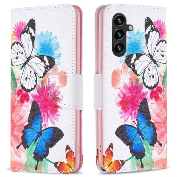 Samsung Galaxy A05s - Housse papillons et fleurs colorées