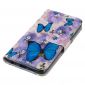 Housse Samsung Galaxy A05s papillons bleus et fleurs