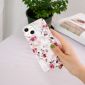 Coque iPhone 15 marbre et fleurs