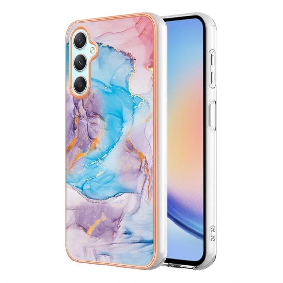 Samsung Galaxy A25 5G - Coque marbre coloré bleu