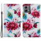 Housse Moto G84 5G Paon fleur