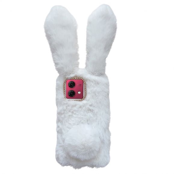 Coque Moto G84 5G Lapin Fausse Fourrure