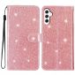 Housse Samsung Galaxy A25 5G style paillettes à lanière