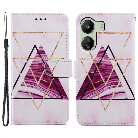 Housse Xiaomi Redmi 13C / Poco C65 Design Triangles