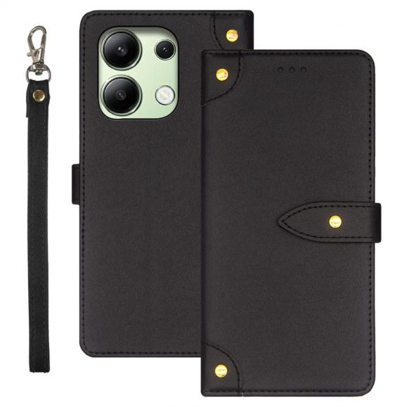 Xiaomi Redmi Note 13 - Housse en simili cuir avec support et porte-cartes