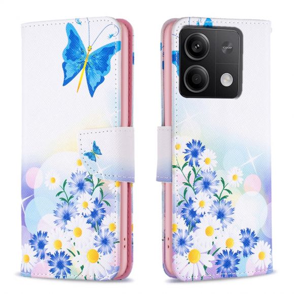Xiaomi Redmi Note 13 - Housse Papillon et marguerites